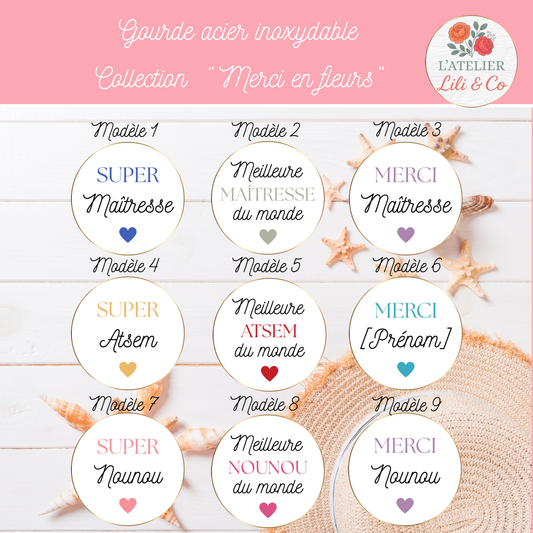 Gourde collection "Merci en fleurs"