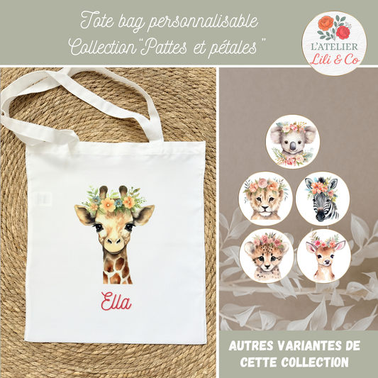 Tote bag collection "Pattes et pétales"