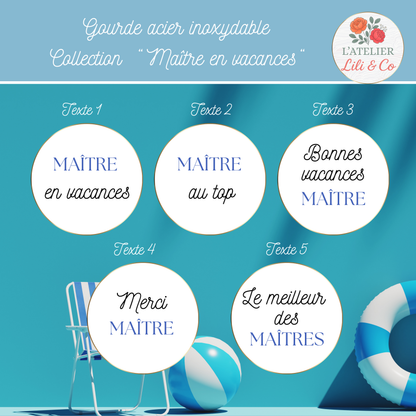 Gourde collection "Maître en vacances"