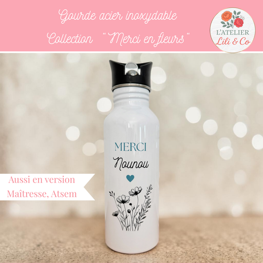 Gourde collection "Merci en fleurs"