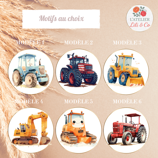 Gourde personnalisée, collection "Tracteurs en folie"