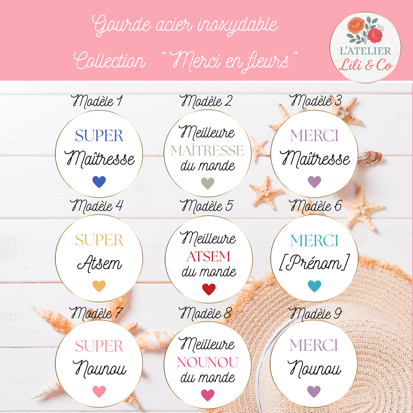 Gourde collection "Merci en fleurs"