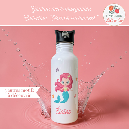 Gourde personnalisée, collection "Sirènes enchantées"