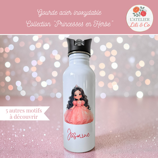Gourde personnalisée, collection "Princesses en herbe"