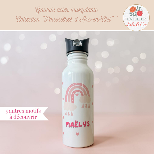 Gourde personnalisée, collection "Poussières d'Arc-en-ciel"