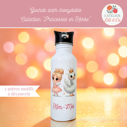 Gourde personnalisée, collection "Princesses en herbe"