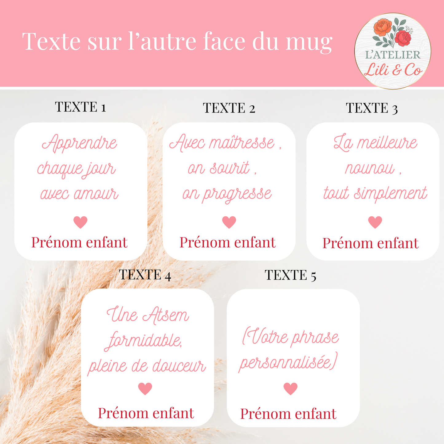 Mug collection "Petits coeurs & grand merci"