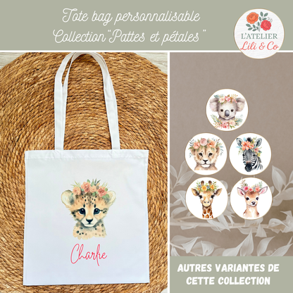 Tote bag collection "Pattes et pétales"
