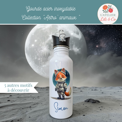 Gourde personnalisée, collection "Astro'animaux"