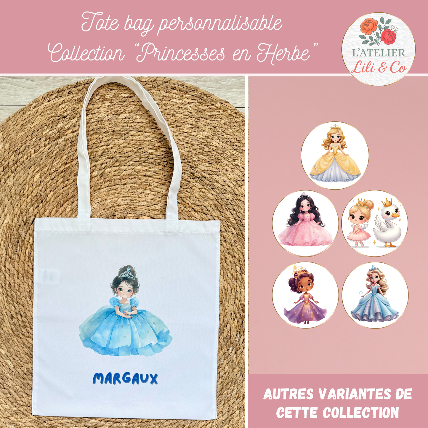 Tote bag collection "Princesses en herbe"