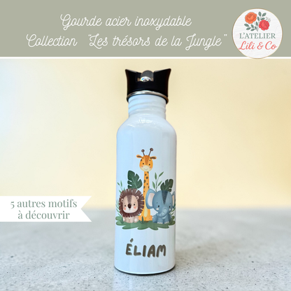 Gourde personnalisée, collection "Les trésors de la Jungle"