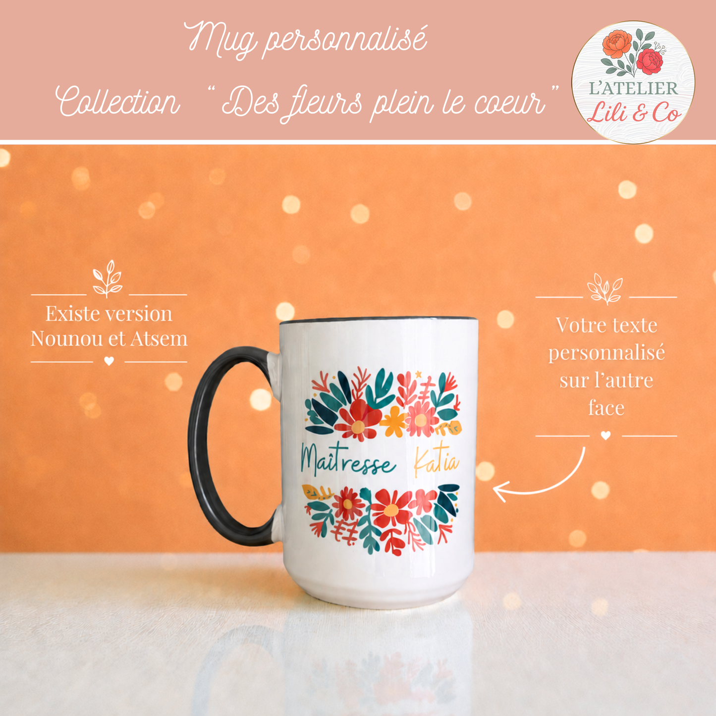 Mug collection "Des fleurs plein le coeur"