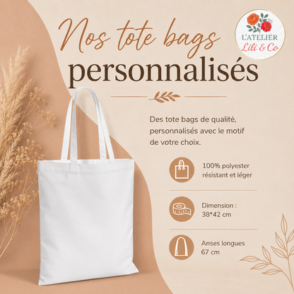 Tote bag collection "Pattes et pétales"