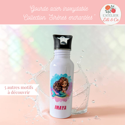 Gourde personnalisée, collection "Sirènes enchantées"