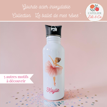 Gourde personnalisée, collection "Le ballet de mes rêves"
